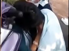Indian Horny Couple Kissing after college