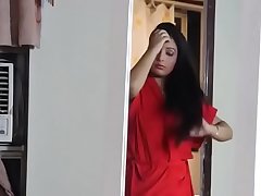 Hot doodhwali desi bhabhi in red night romantic sex