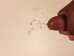 Long Indian Uncut Straight Cums Slow-mo!